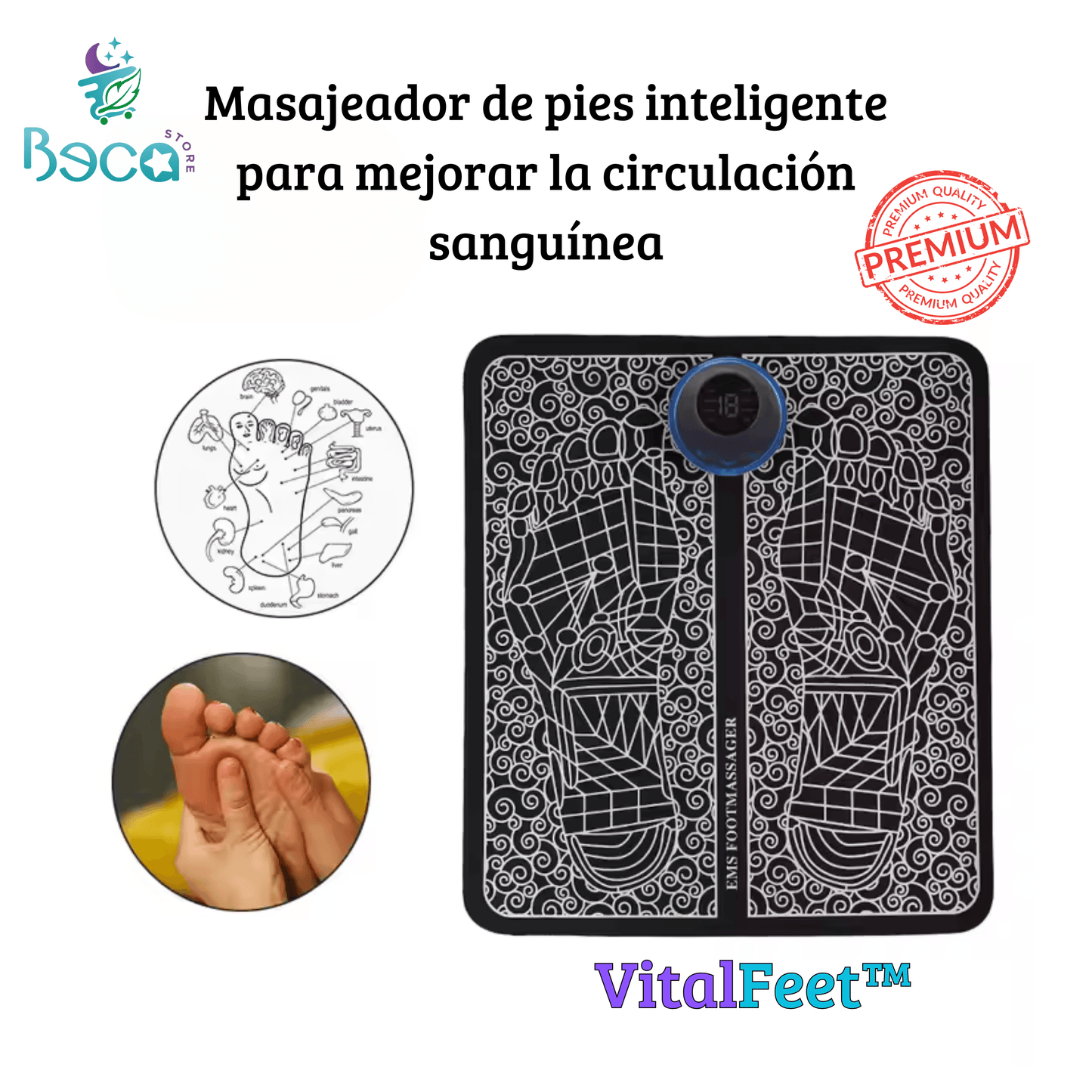 MASAJEADOR INTELIGENTE VITALFEET™ - ALIVIO PARA TUS PIES